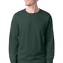 Hanes Mens ComfortSoft Long Sleeve Crewneck T-Shirt - Athletic Dark Green