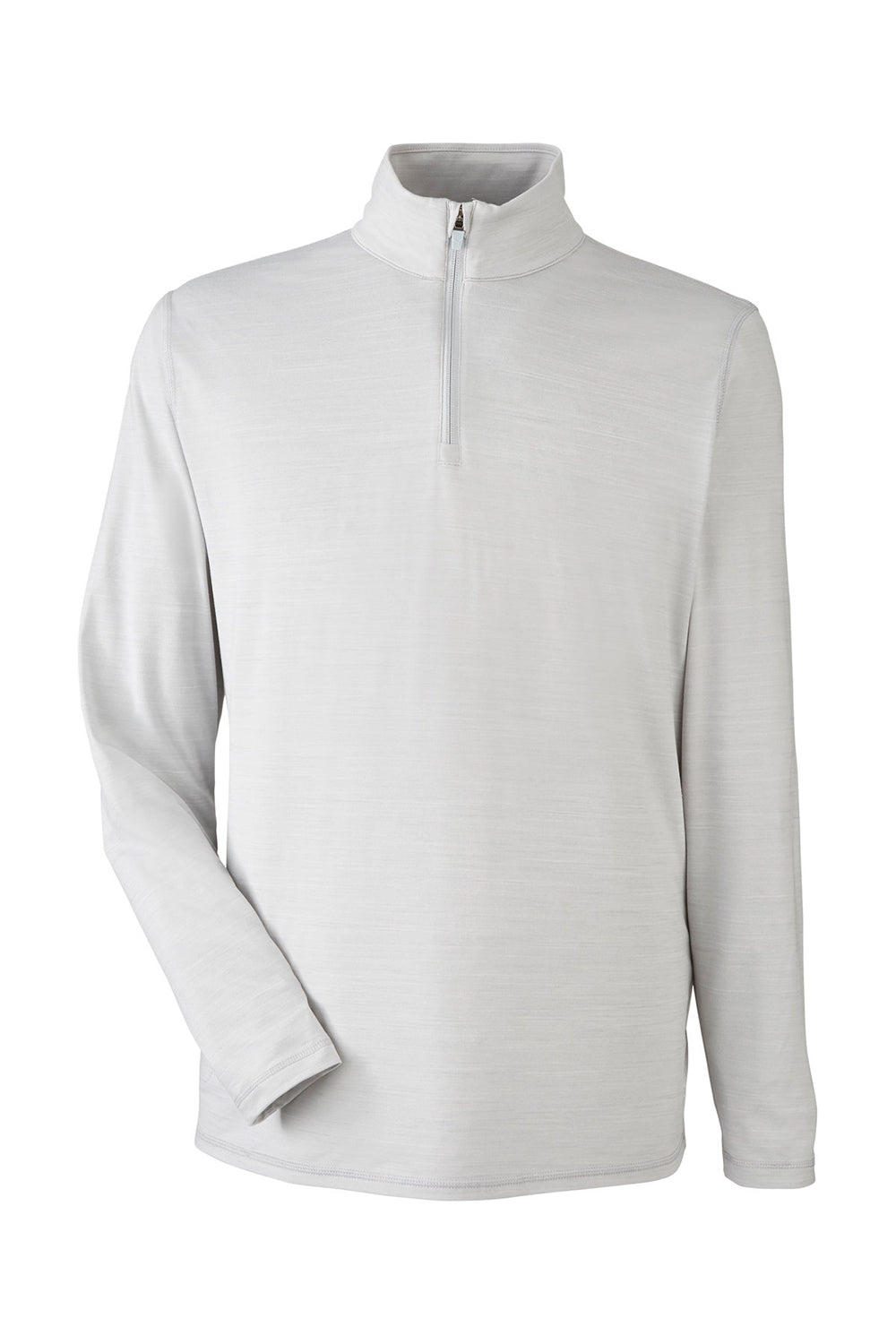 Puma 532016 Mens Cloudspun 1/4 Zip Sweatshirt Heather High Rise Grey Flat Front