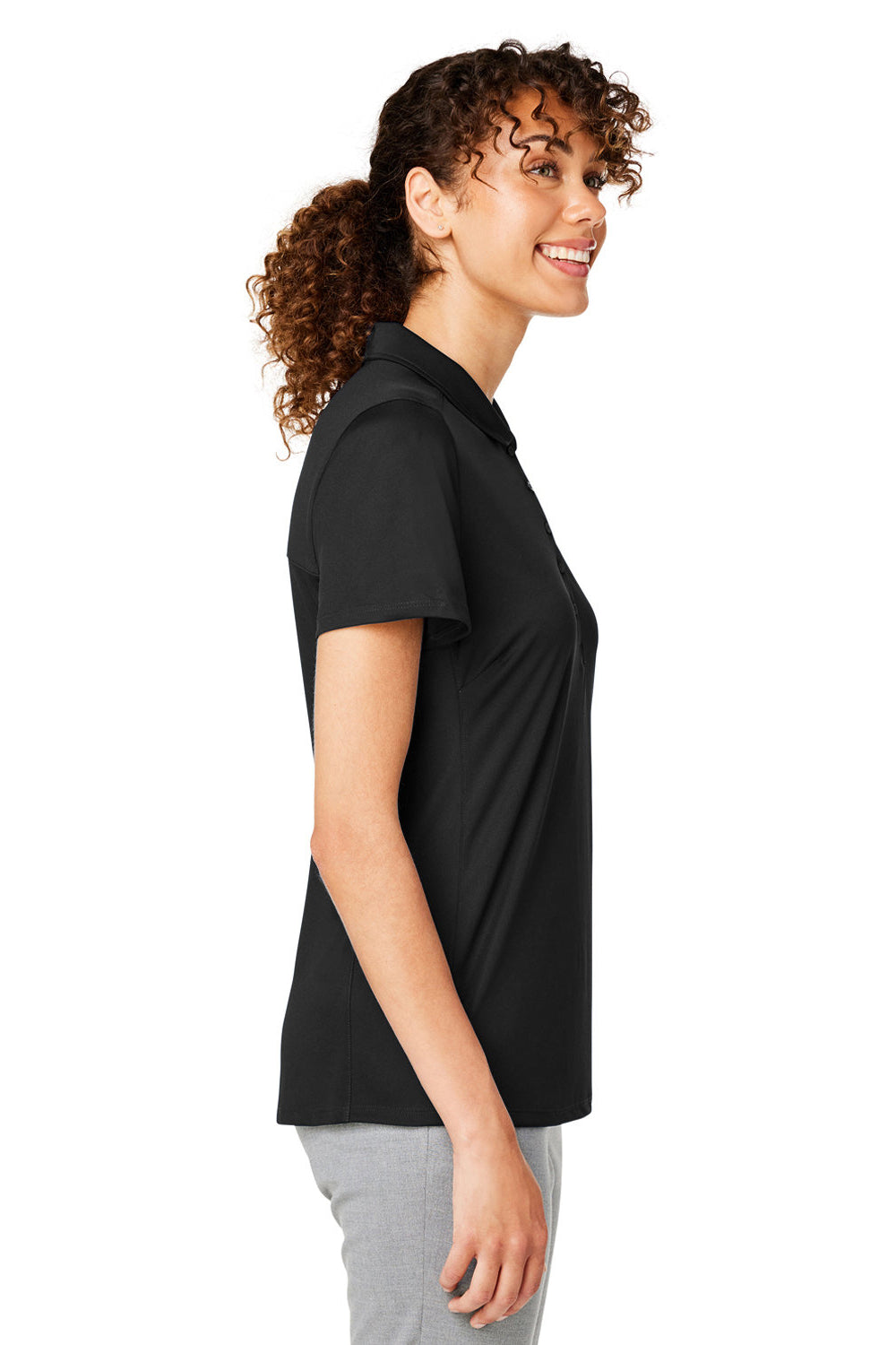 Puma 532989 Womens Gamer Short Sleeve Polo Shirt Black Side