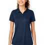 Puma Womens Gamer Moisture Wicking Short Sleeve Polo Shirt - Navy Blue