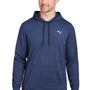 Puma Mens Cloudspun Moisture Wicking Hooded Sweatshirt Hoodie - Heather Navy Blue