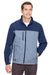 Dri Duck 5350 Motion Wind & Water Resistant Full Zip Jacket Heather Deep Blue Front