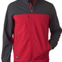 Dri Duck Mens Motion Wind & Water Resistant Full Zip Jacket - Red/Charcoal Grey