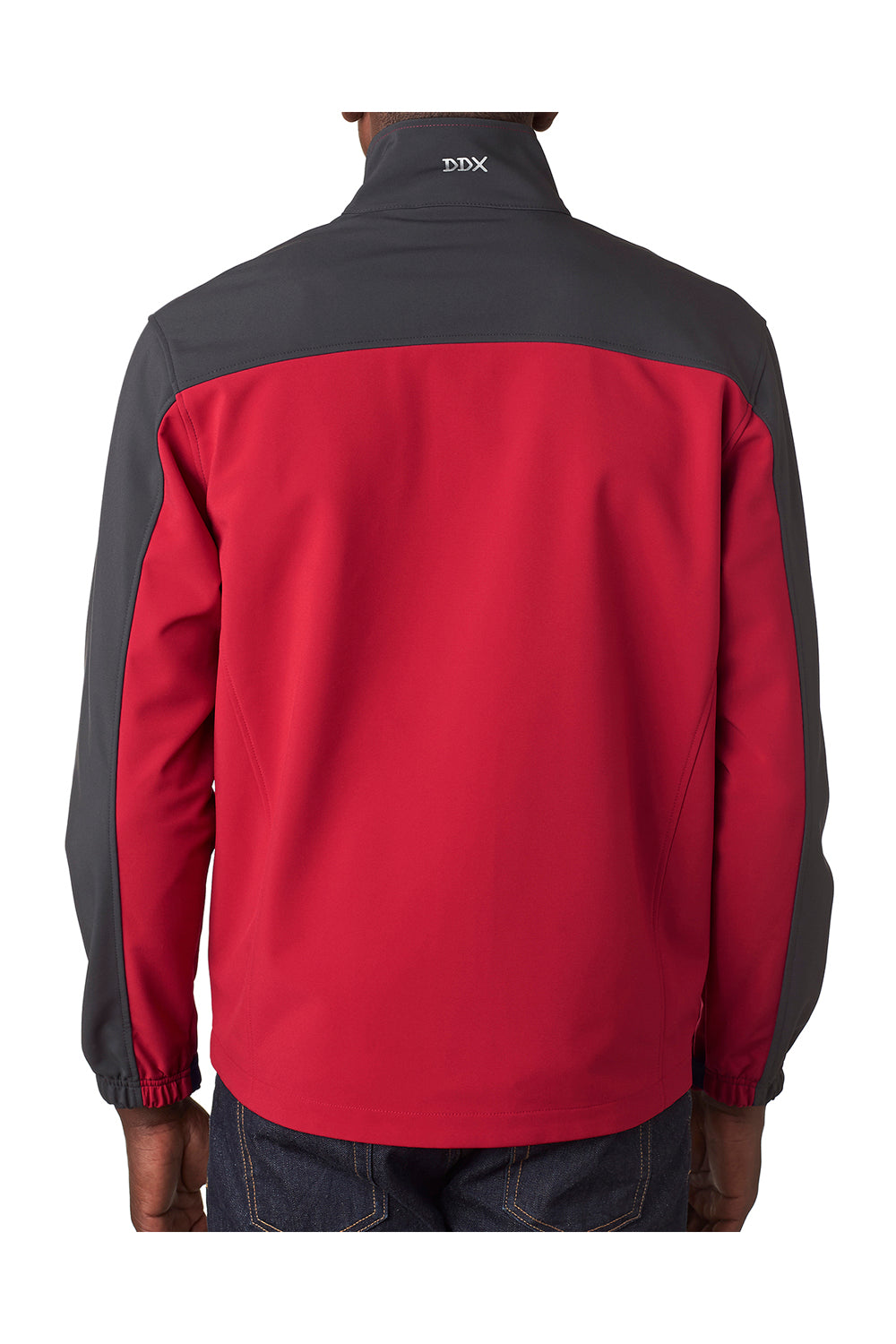 Dri Duck 5350 Mens Motion Wind & Water Resistant Full Zip Jacket Red/Charcoal Grey Back