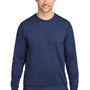 Puma Mens Cloudspun Moisture Wicking Crewneck Sweatshirt - Heather Navy Blue
