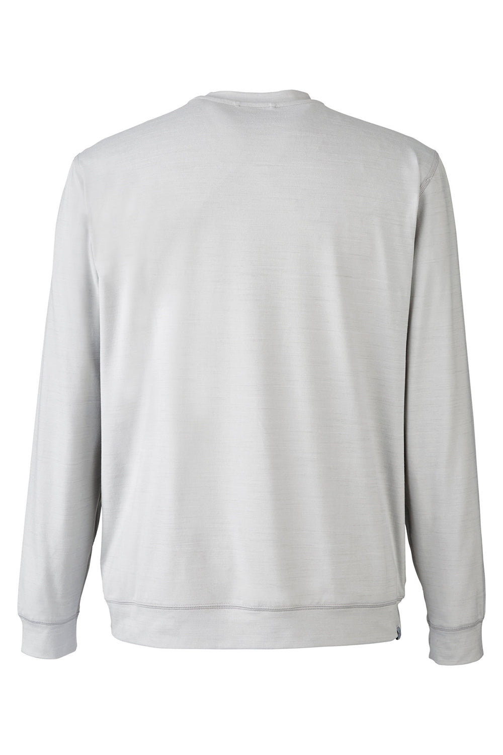Puma 535500 Mens Cloudspun Crewneck Sweatshirt Heather High Rise Grey Flat Back