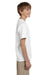 Hanes 5370 Youth EcoSmart Short Sleeve Crewneck T-Shirt White Side