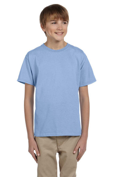 Hanes 5370 Youth EcoSmart Short Sleeve Crewneck T-Shirt Light Blue Front