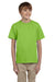 Hanes 5370 Youth EcoSmart Short Sleeve Crewneck T-Shirt Lime Green Front