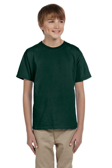 Hanes 5370 Youth EcoSmart Short Sleeve Crewneck T-Shirt Forest Green Front