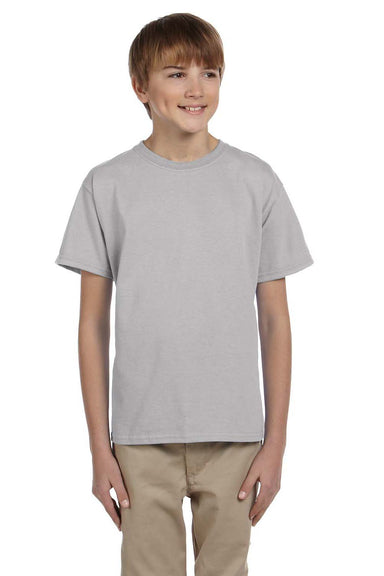 Hanes 5370 Youth EcoSmart Short Sleeve Crewneck T-Shirt Light Steel Grey Front