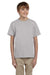 Hanes 5370 Youth EcoSmart Short Sleeve Crewneck T-Shirt Light Steel Grey Front