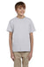Hanes 5370 Youth EcoSmart Short Sleeve Crewneck T-Shirt Ash Grey Front