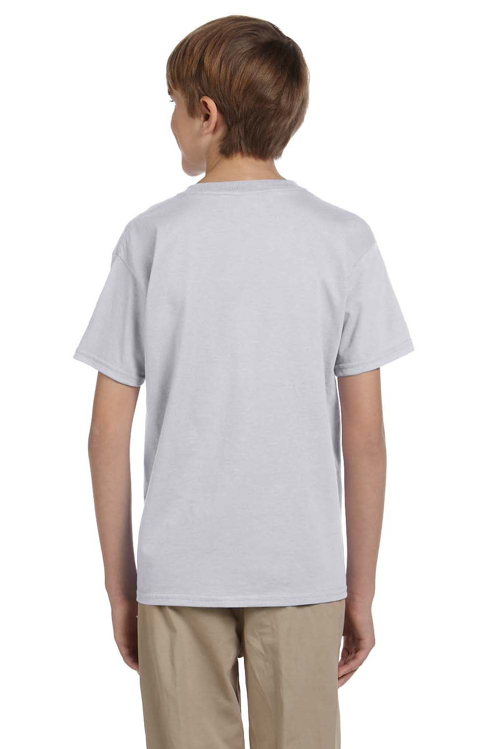 Hanes 5370 Youth EcoSmart Short Sleeve Crewneck T-Shirt Ash Grey Back