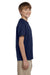 Hanes 5370 Youth EcoSmart Short Sleeve Crewneck T-Shirt Navy Blue Side