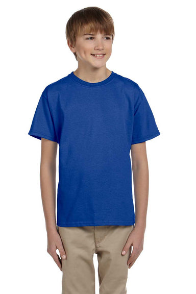 Hanes 5370 Youth EcoSmart Short Sleeve Crewneck T-Shirt Royal Blue Front