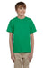 Hanes 5370 Youth EcoSmart Short Sleeve Crewneck T-Shirt Kelly Green Front