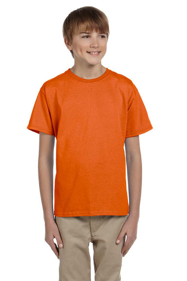 Hanes 5370 Youth EcoSmart Short Sleeve Crewneck T-Shirt Orange Front
