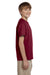 Hanes 5370 Youth EcoSmart Short Sleeve Crewneck T-Shirt Cardinal Red Side