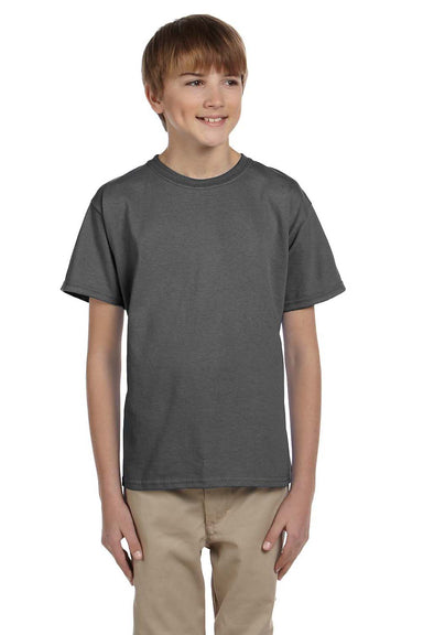 Hanes 5370 Youth EcoSmart Short Sleeve Crewneck T-Shirt Smoke Grey Front