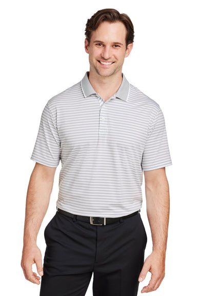 Puma 537447 Mens Mattr Feeder Short Sleeve Polo Shirt High Rise Grey Front