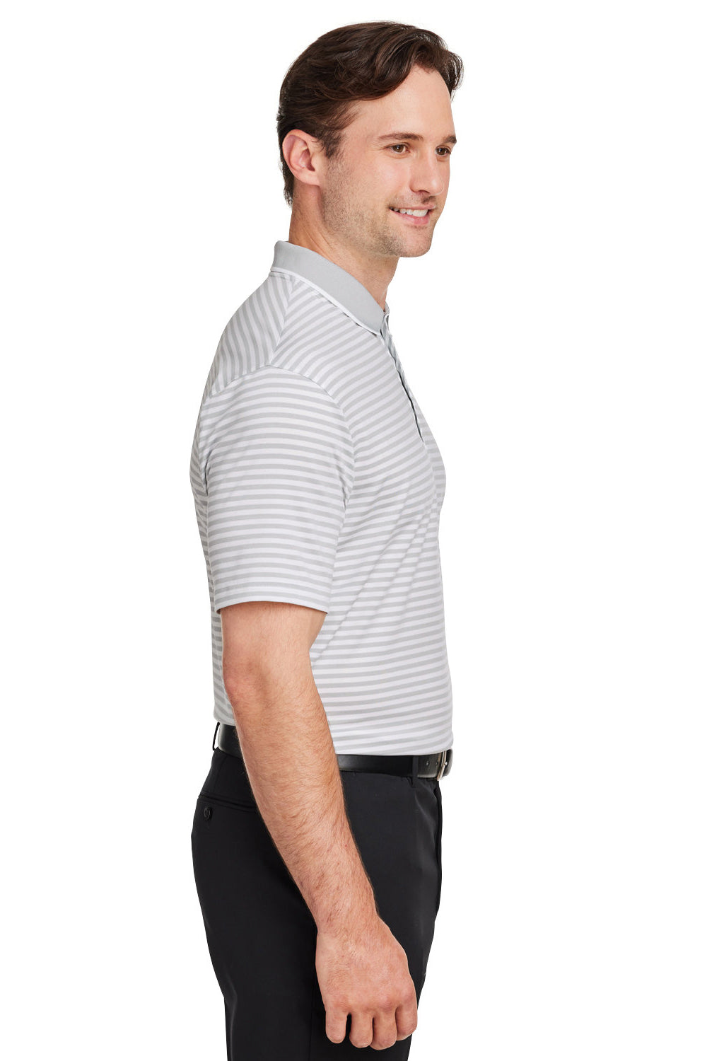 Puma 537447 Mens Mattr Feeder Short Sleeve Polo Shirt High Rise Grey Side
