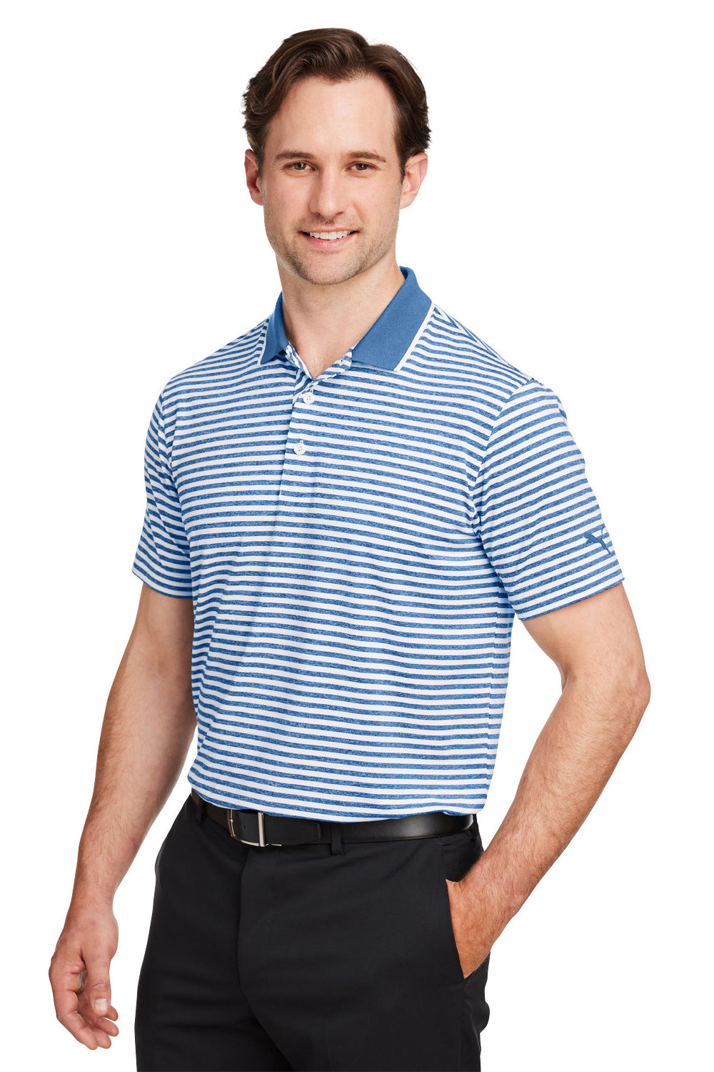 Puma 537447 Mens Mattr Feeder Short Sleeve Polo Shirt Lake Blue 3Q