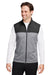 Puma 537465 Mens Cloudspun Colorblock Full Zip Vest Black/Quiet Shade Grey Front