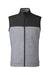 Puma 537465 Mens Cloudspun Colorblock Full Zip Vest Black/Quiet Shade Grey Flat Front