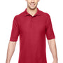 Jerzees Mens Easy Care Moisture Wicking Short Sleeve Polo Shirt - True Red - Closeout