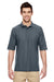 Jerzees 537MSR Mens Easy Care Moisture Wicking Short Sleeve Polo Shirt Charcoal Grey Front