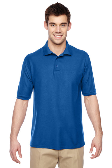 Jerzees 537MSR Mens Easy Care Moisture Wicking Short Sleeve Polo Shirt Royal Blue Front