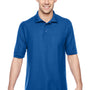 Jerzees Mens Easy Care Moisture Wicking Short Sleeve Polo Shirt - Royal Blue - Closeout