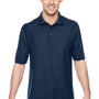 Jerzees Mens Easy Care Moisture Wicking Short Sleeve Polo Shirt - Navy Blue - Closeout