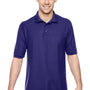 Jerzees Mens Easy Care Moisture Wicking Short Sleeve Polo Shirt - Deep Purple - Closeout