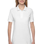 Jerzees Womens Easy Care Moisture Wicking Short Sleeve Polo Shirt - White - Closeout