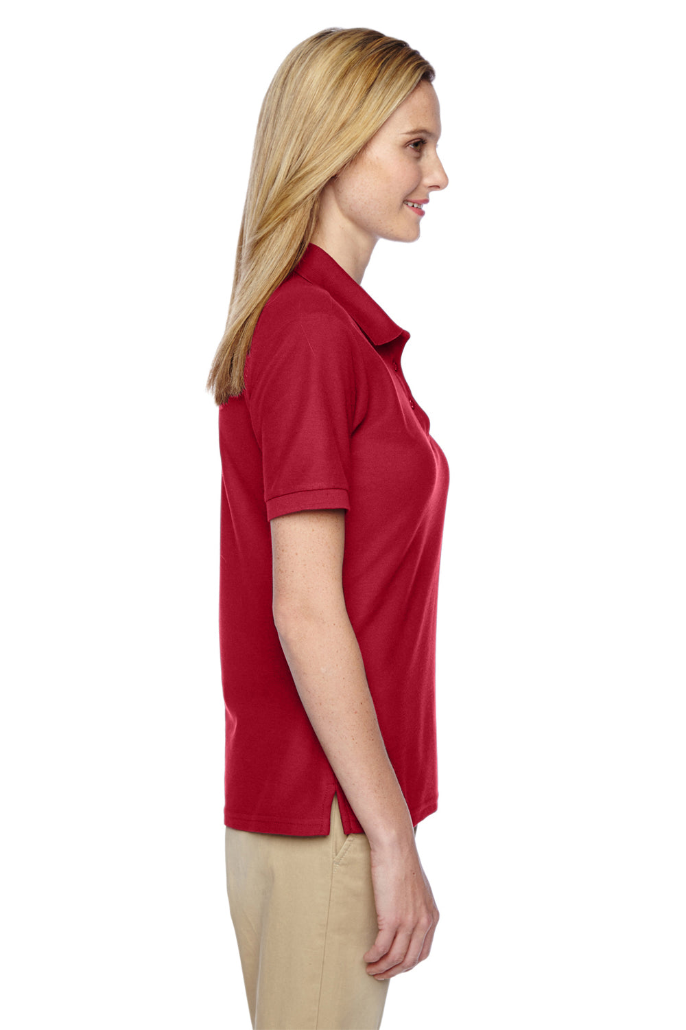 Jerzees 537WR Womens Easy Care Moisture Wicking Short Sleeve Polo Shirt Red Side