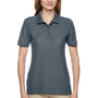 Jerzees Womens Easy Care Moisture Wicking Short Sleeve Polo Shirt - Charcoal Grey - Closeout