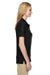 Jerzees 537WR Womens Easy Care Moisture Wicking Short Sleeve Polo Shirt Black Side