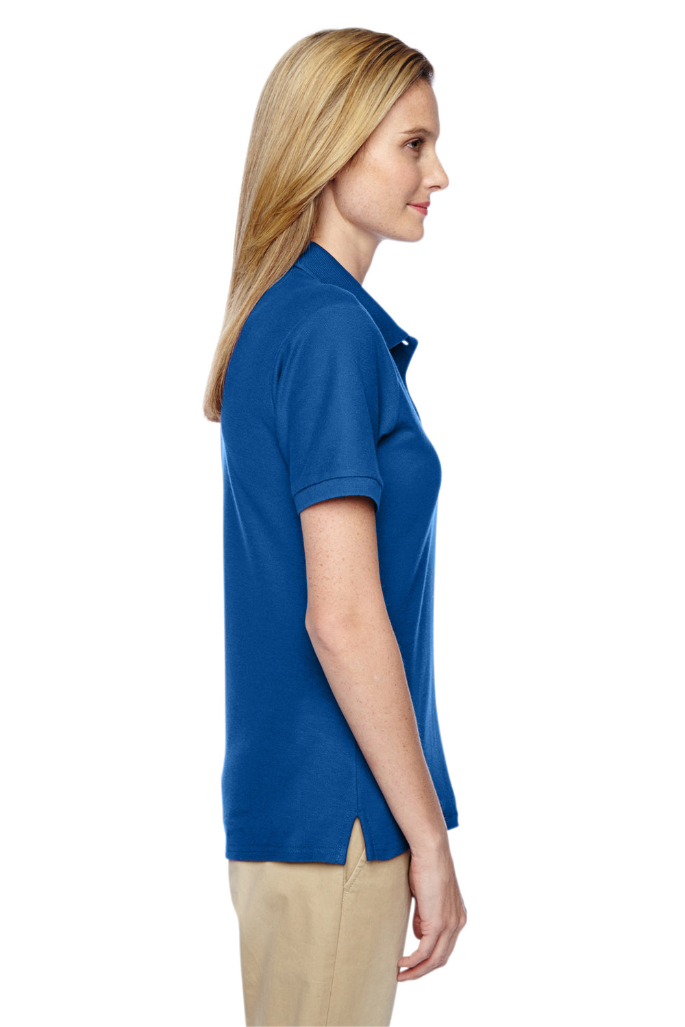 Jerzees 537WR Womens Easy Care Moisture Wicking Short Sleeve Polo Shirt Royal Blue Side