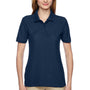 Jerzees Womens Easy Care Moisture Wicking Short Sleeve Polo Shirt - Navy Blue - Closeout