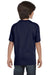 Hanes 5380 Youth Beefy-T Short Sleeve Crewneck T-Shirt Navy Blue Back