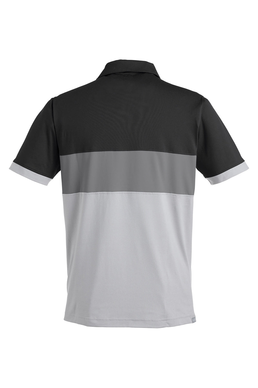Puma 538930 Mens Cloudspun Highway Short Sleeve Polo Shirt Black Flat Back