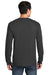 Gildan Mens Long Sleeve Crewneck T-Shirt Charcoal Grey Back