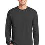 Gildan Mens Long Sleeve Crewneck T-Shirt - Charcoal Grey