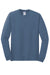 Gildan Mens Long Sleeve Crewneck T-Shirt Indigo Blue Flat Front