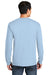 Gildan Mens Long Sleeve Crewneck T-Shirt Light Blue Back