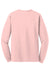 Gildan Mens Long Sleeve Crewneck T-Shirt Light Pink Flat Back