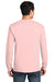 Gildan Mens Long Sleeve Crewneck T-Shirt Light Pink Back