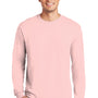 Gildan Mens Long Sleeve Crewneck T-Shirt - Light Pink